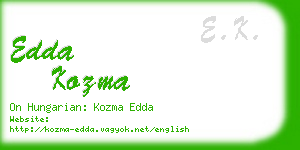 edda kozma business card